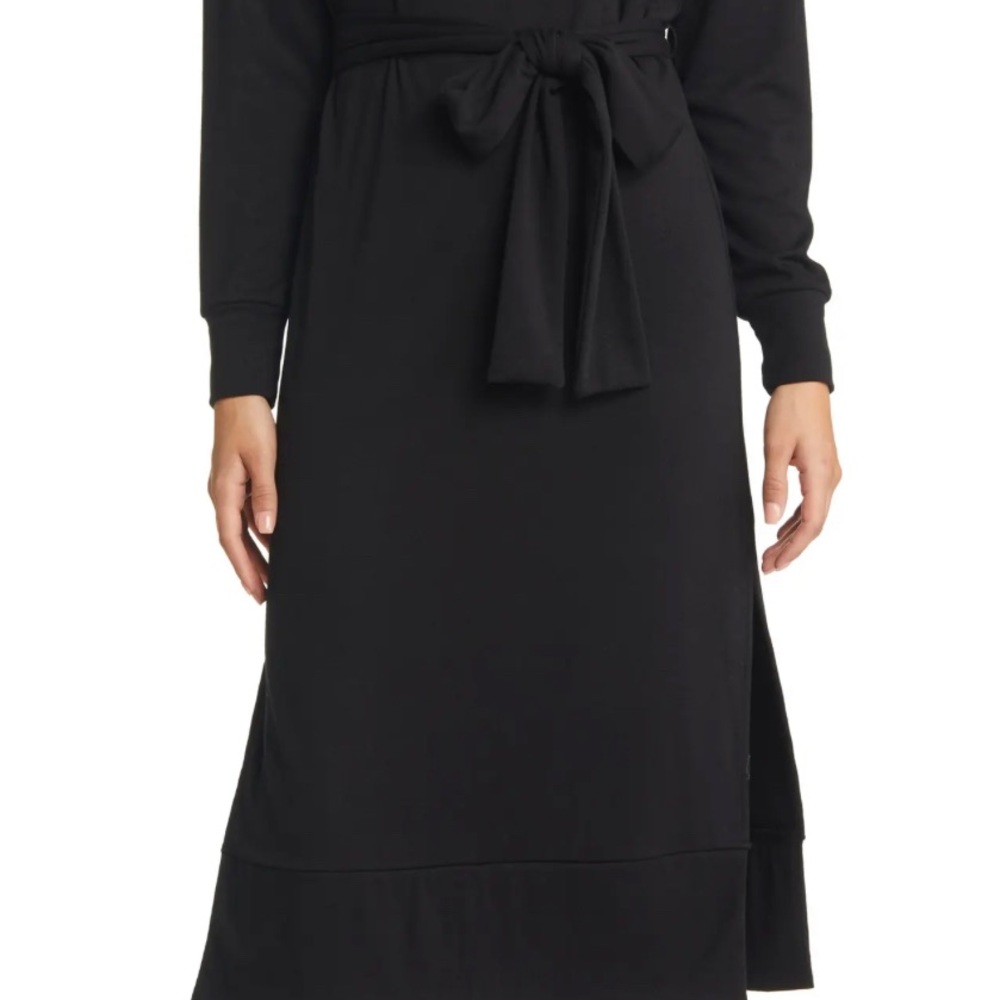 Caslon Tie Waist Long Sleeve Turtleneck Midi Dress size XS NWT - Picture 5 of 11